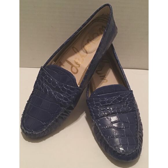 SAM EDELMAN FILLY PENNY LOAFER MOCCASIN  COBALT 8 - Picture 2 of 9